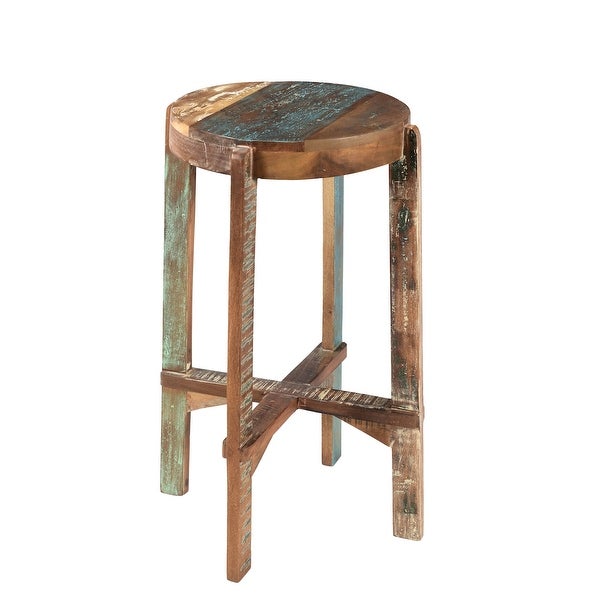 Bengal reclaimed wood bar stool - 30