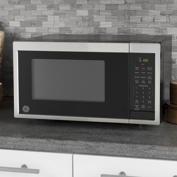 0.9 Cubic Foot Capacity Countertop Microwave Oven， Stainless， JES1095SMSS - none