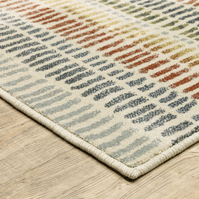 StyleHaven Bassel Distressed Striped Area Rug