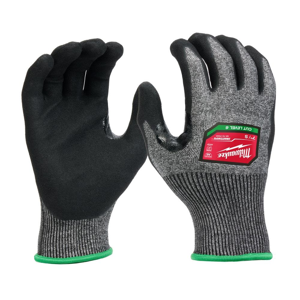 Milwaukee 12 Pair Cut Level 6 High Dexterity Nitrile Dipped Gloves Small