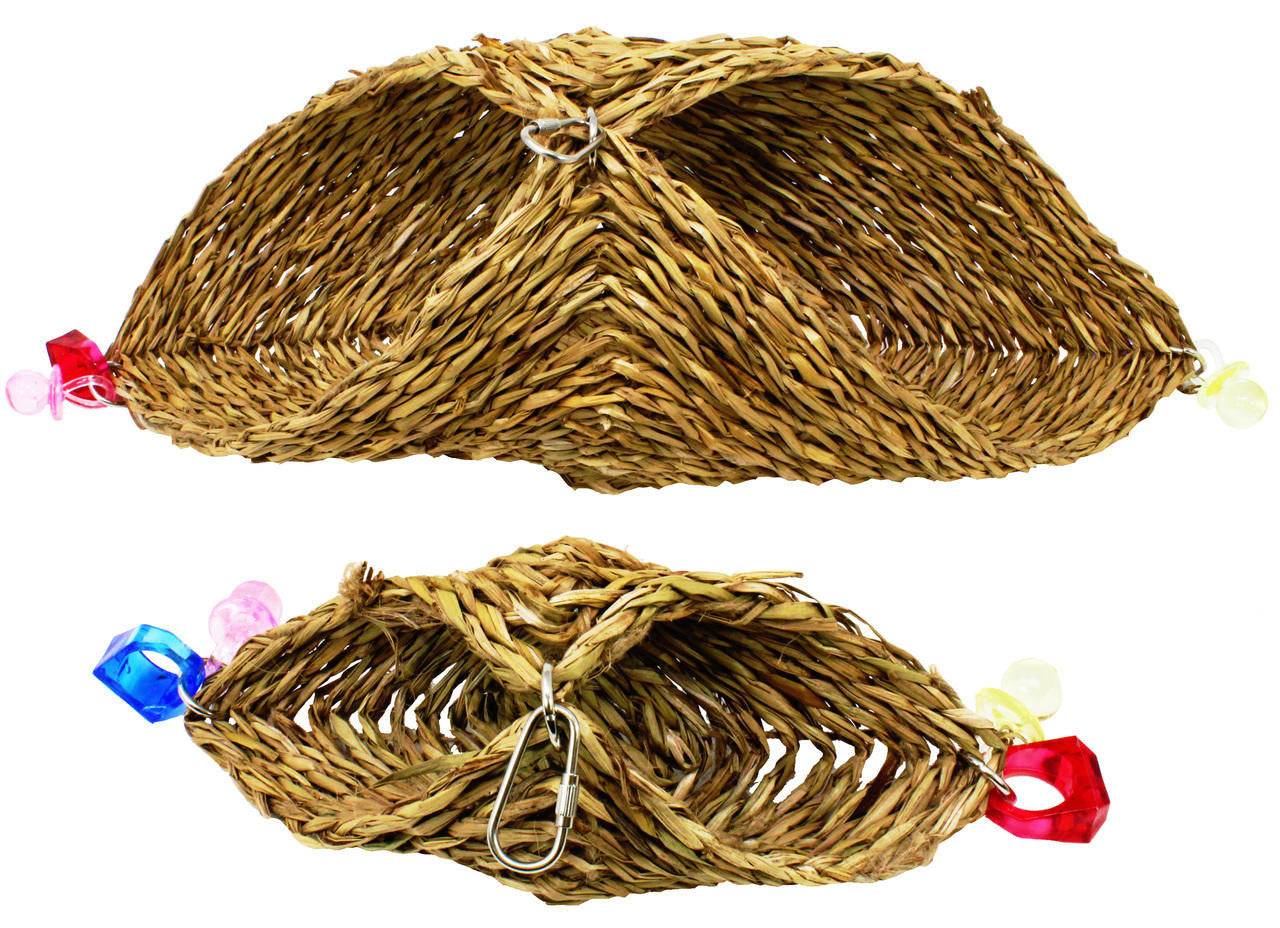 Bonka Bird Toys Small and Large Natural Woven Seagrass Tunnel (1519 Small)