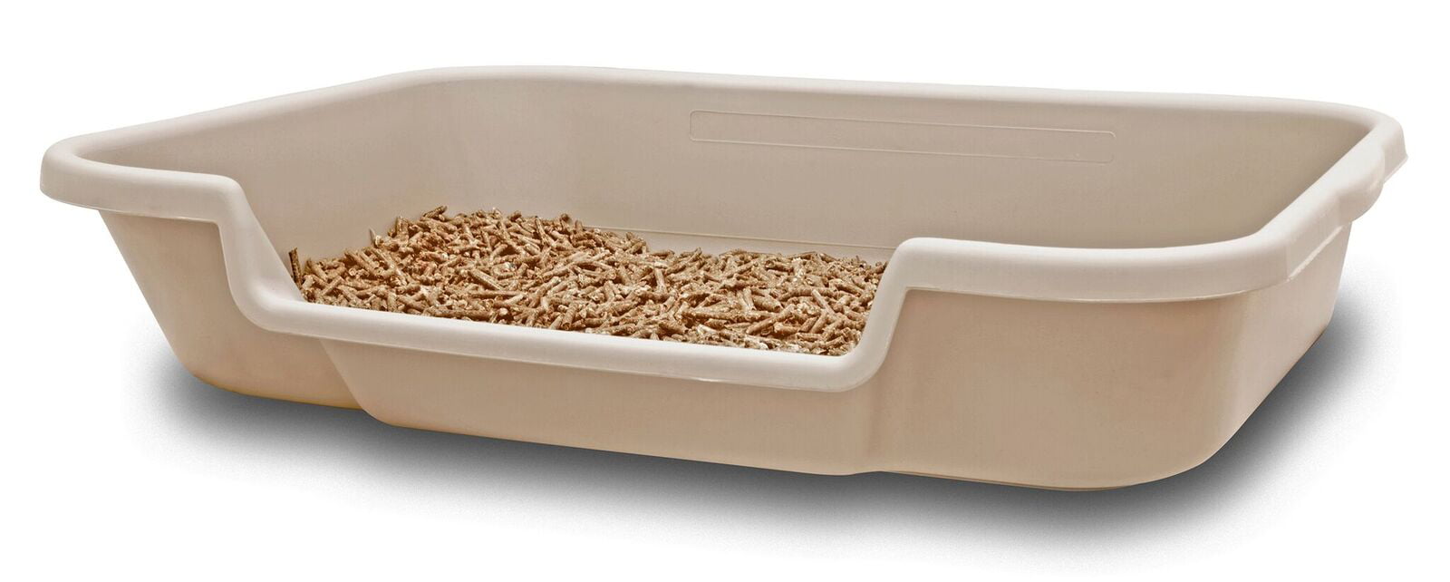 Kitty Go Here Senior Cat Litter Box Large Size Beige Color