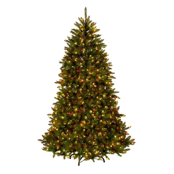 National Tree Company 6.5 ft. PreLit Dunhill Fir Hinged Artificial Christmas Tree with 950 Multi/Clear Spectrum Lights