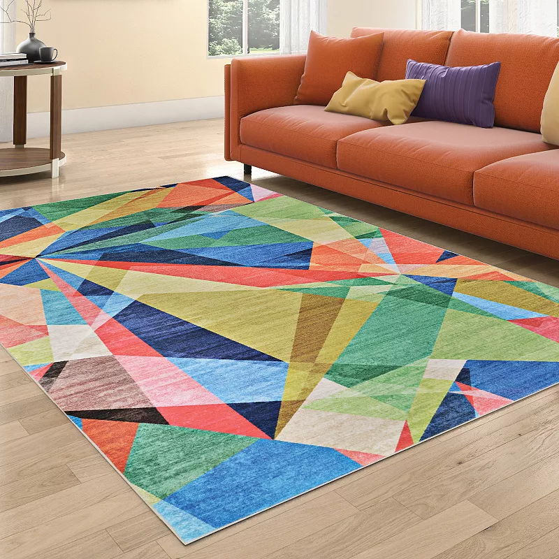 Couristan Rainbow Retro Multicolor Area Rug