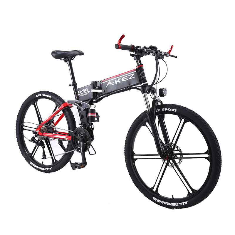 New Model 350W 36V 10AH 26 Inch 27  Speed 5 Blade Wheel Electric Bicycles Folding Electrical Bikes