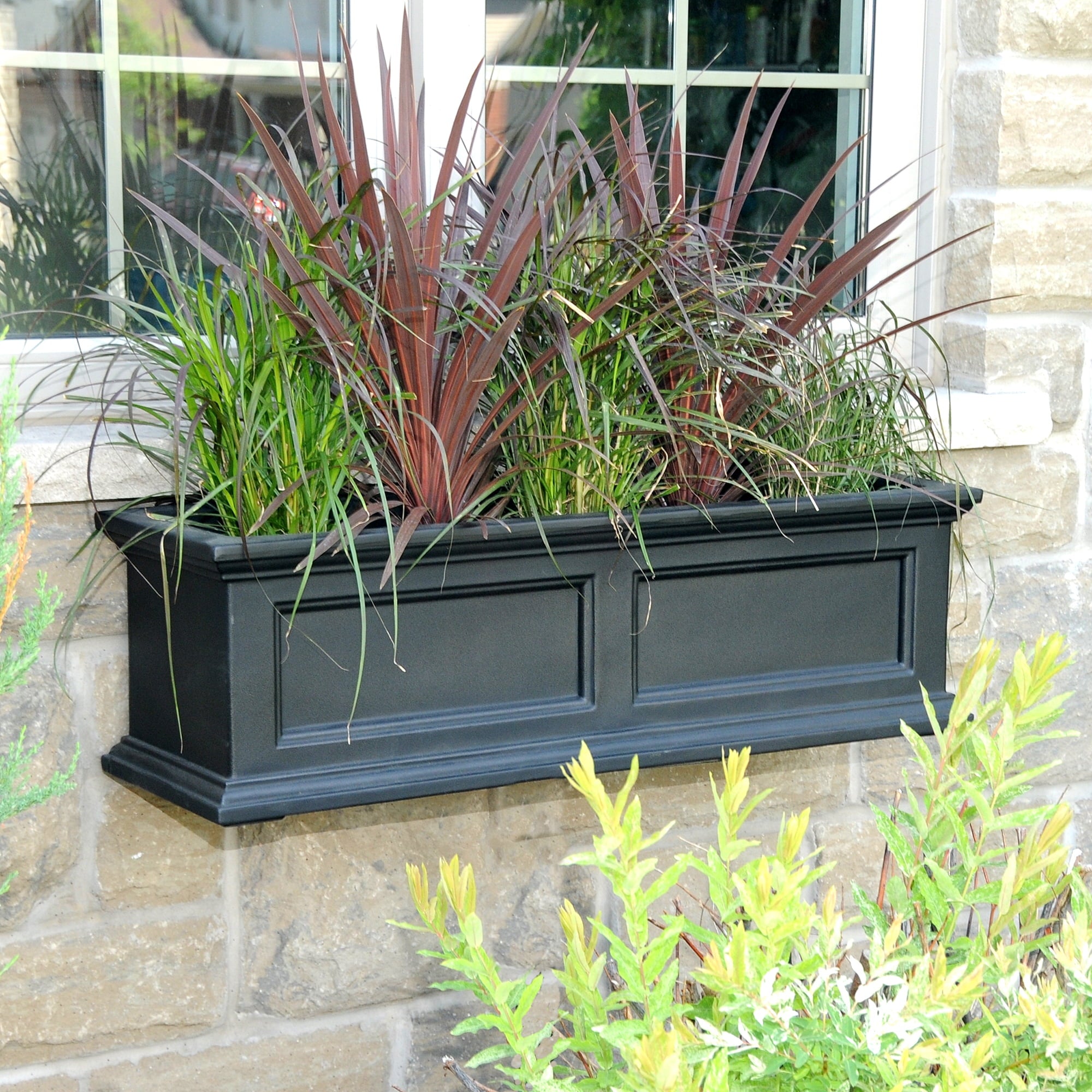 Mayne 36-Inch Rectangle Polyethylene Fairfield Window Box