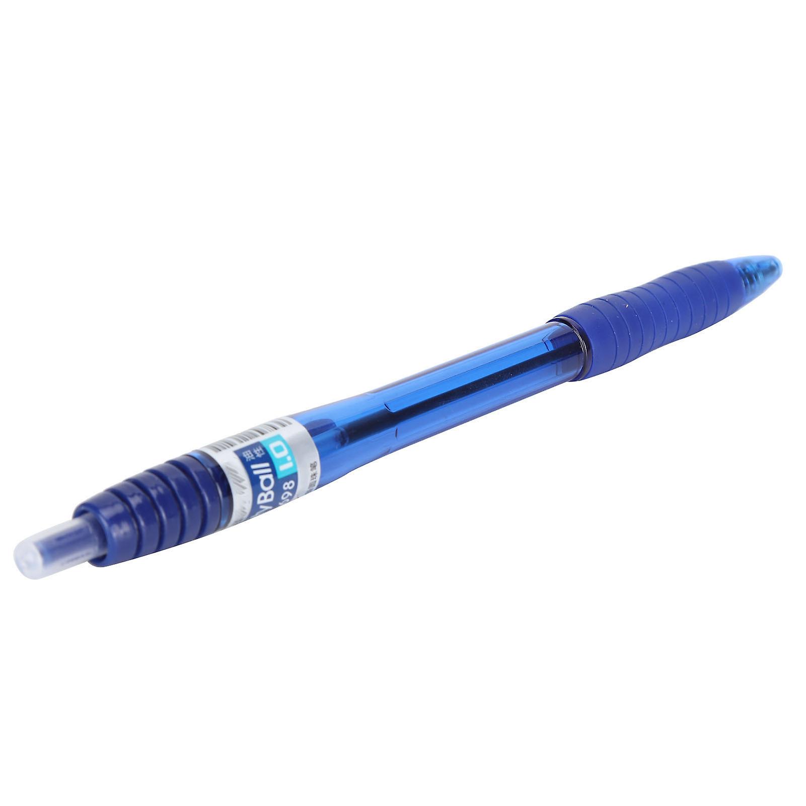 Ballpoint Pen Pressed Type Flexible Oily Ballpoint With Pen Clip Office Stationery 1.0mmblue