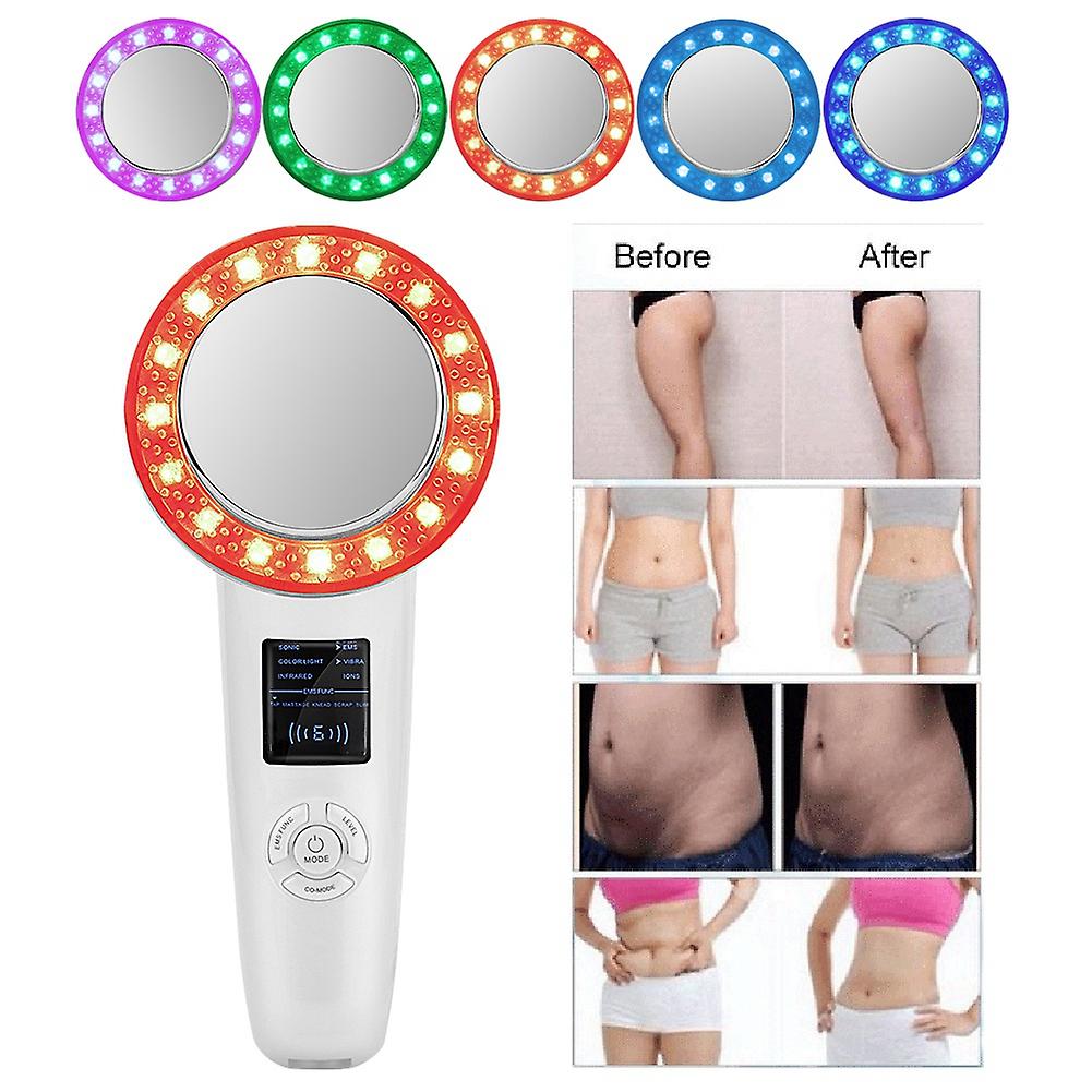 Ems Body Slimming Massager Color Light Anti Wrinkle Beauty Instrument (eu Plug 100-240v)