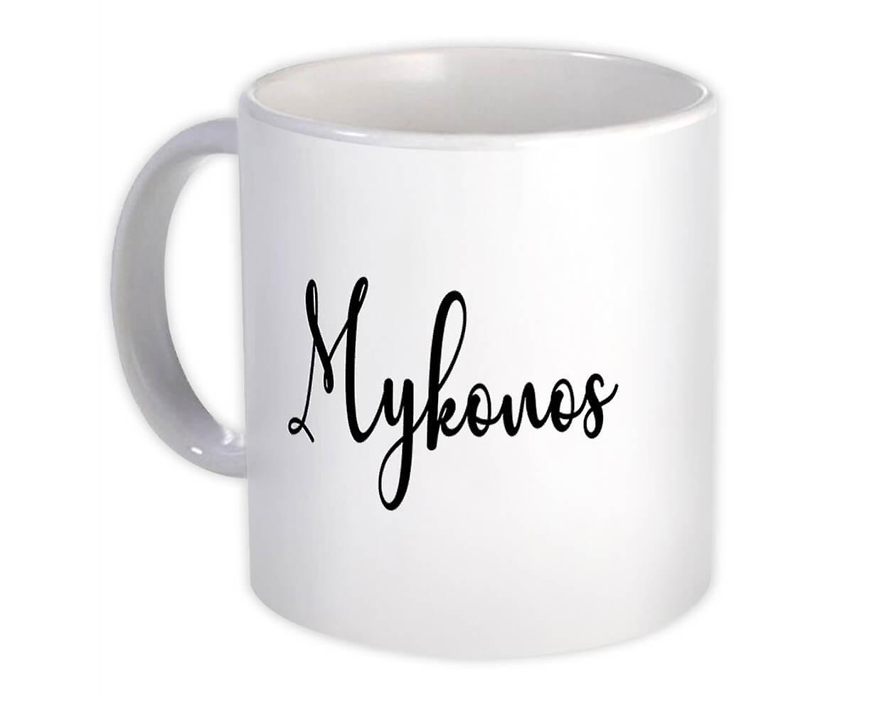 Gift Mug: Mykonos Cursive