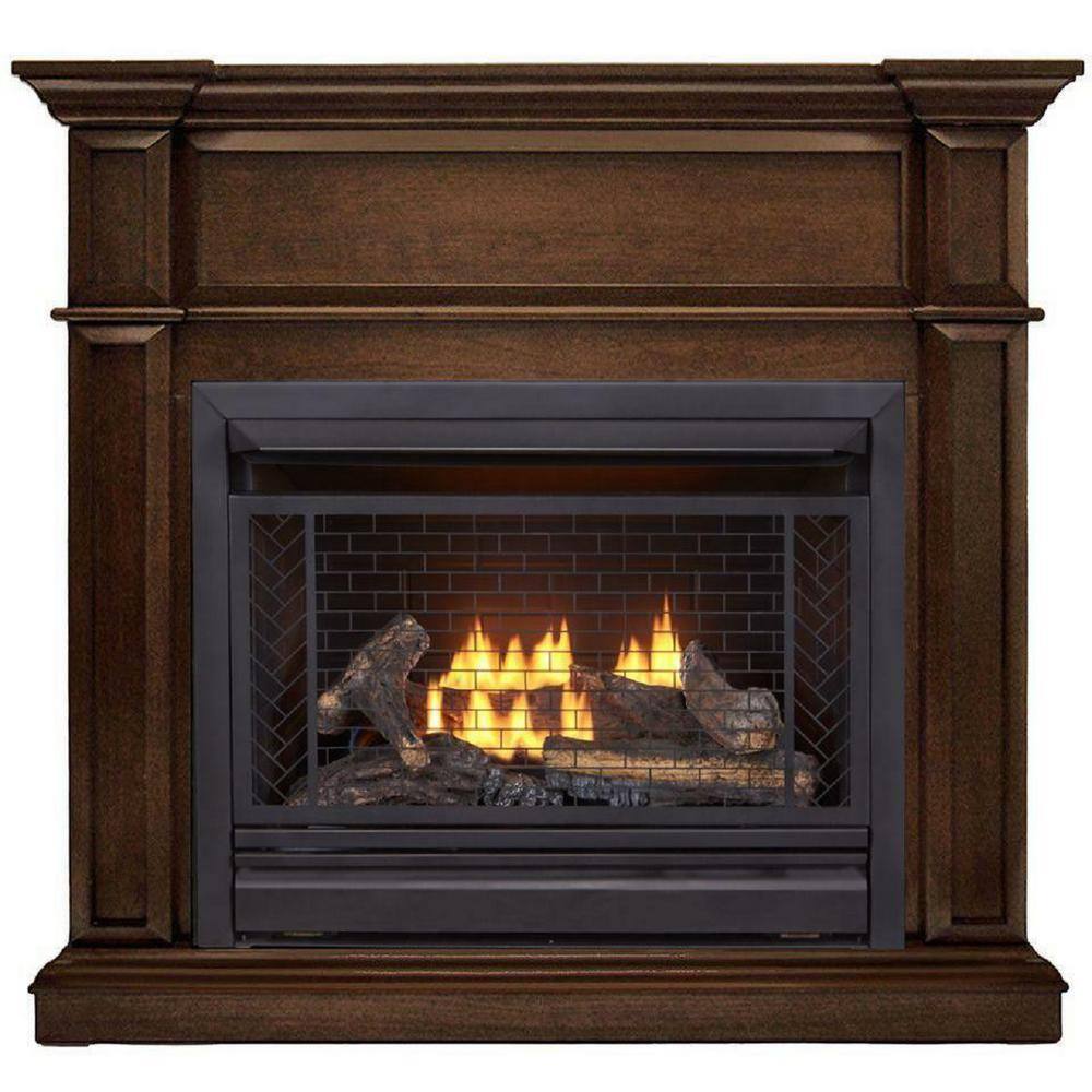 BLUEGRASS LIVING 26000 BTU Vent Free Natural Gas Fireplace System - Remote Control B300RTN-3-G