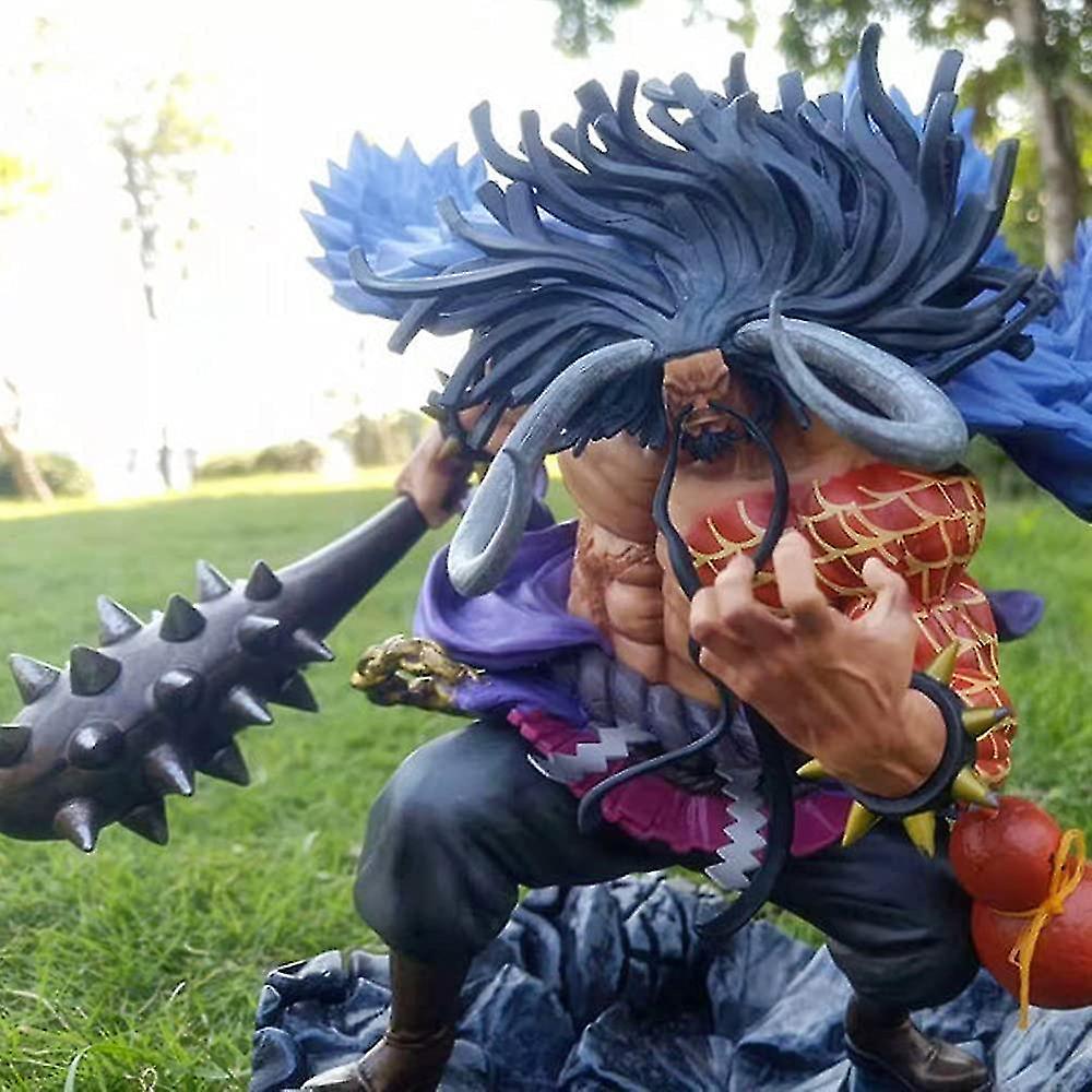 30cm Anime Action Figure One Piece Four Emperors Beasts Kaido Newest Oversized Gift Handmade Model Static Statue Otaku Favorite Painted Crafts