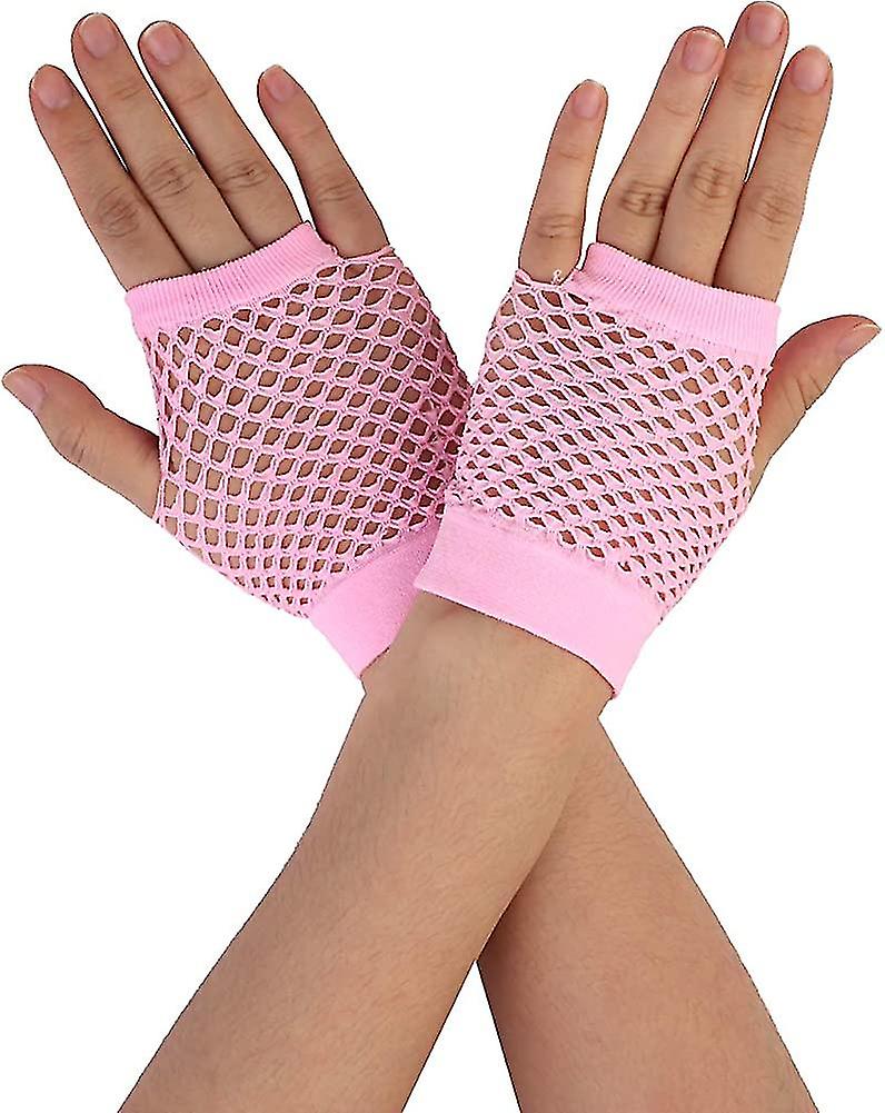 Women's Fingerless Mesh 1980s Fancy Dress Party Costume Accessories Fishnet