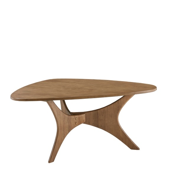 Carson Carrington Telsiai Triangular Wood Coffee Table