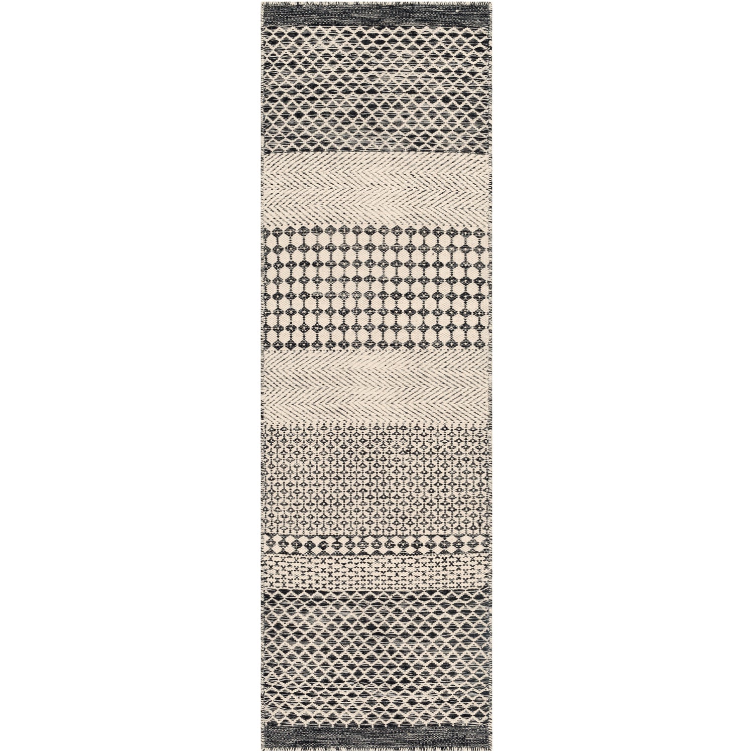 Mardin Hand Woven Rug in Black, Beige