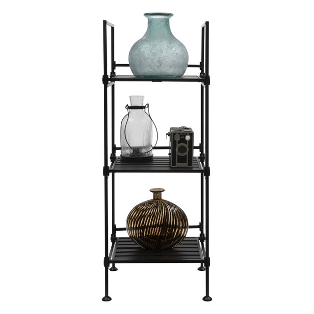 Organize It All 3 Tier Resin Ebonize Collection Square Shelf