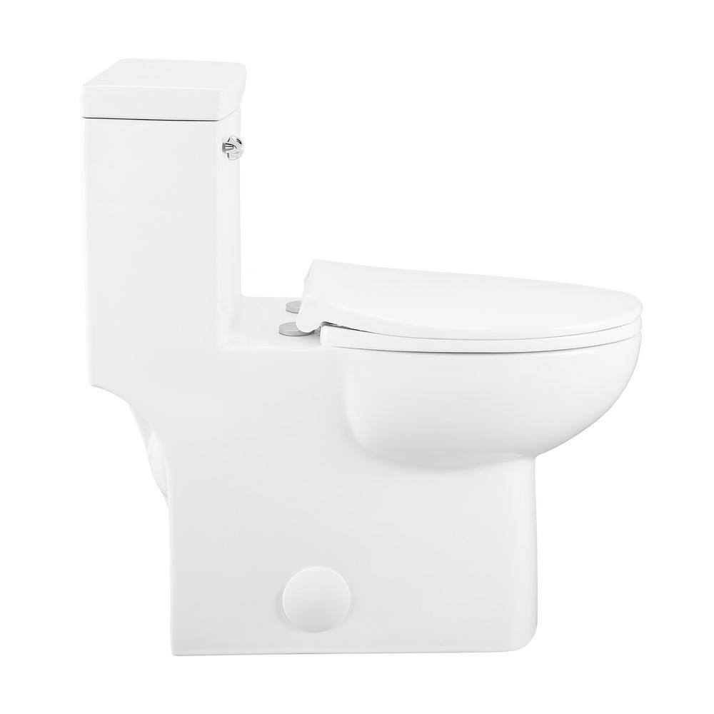 Swiss Madison Classe 1-Piece 1.28 GPF Single Flush Handle Elongated Toilet in White Seat Included SM-1T116