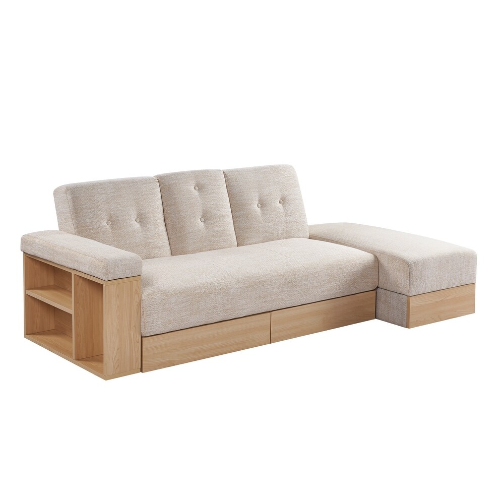 Multi functional sofa with storage box and drawer