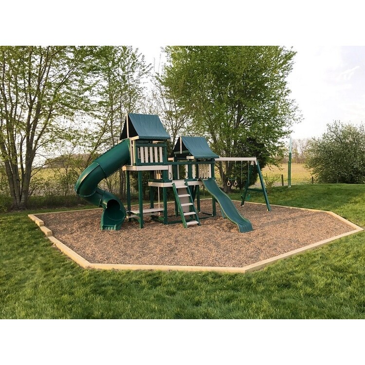 Congo Monkey Playsystem 3 with Swing Beam   Green and Sand