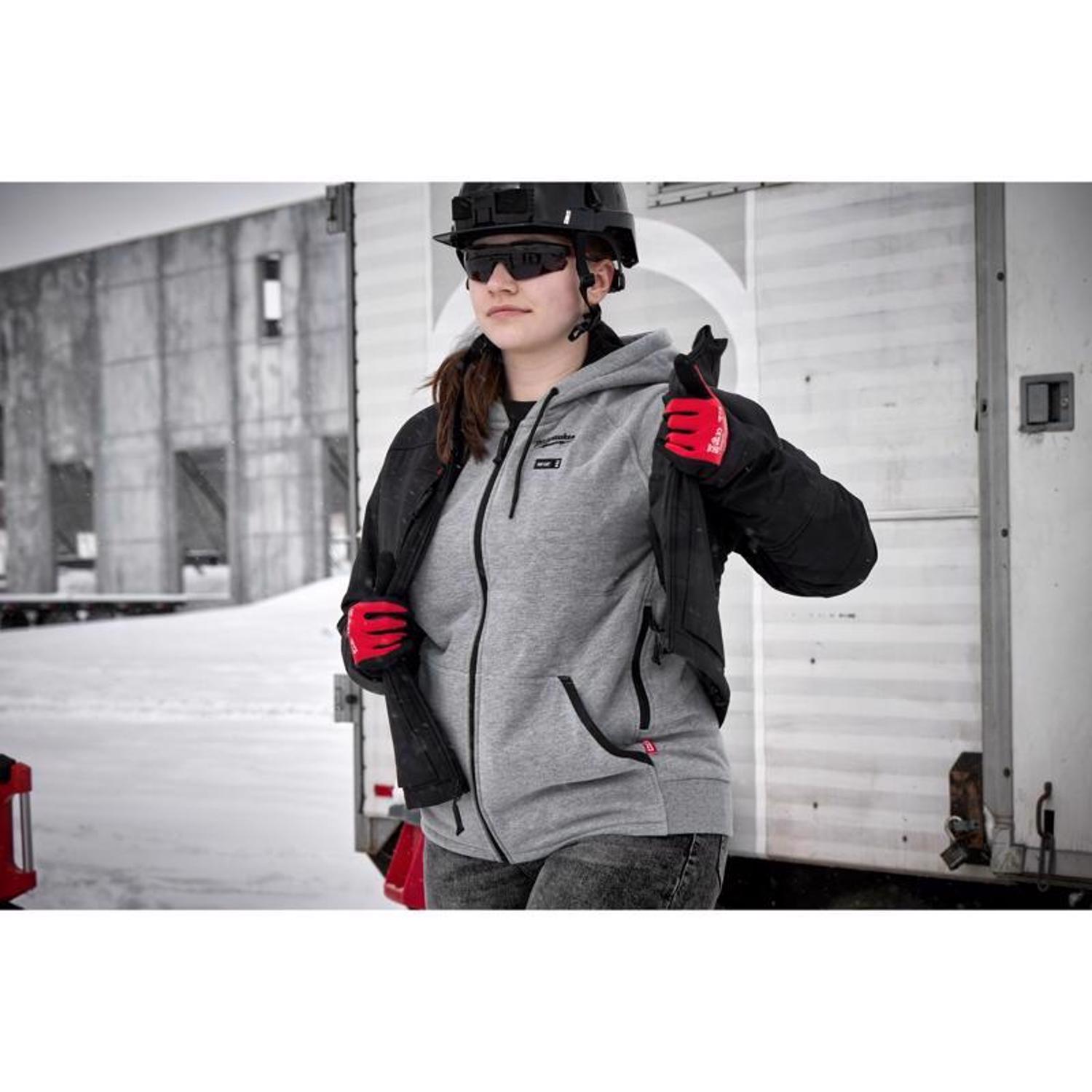 MW M12 XL Long Sleeve Women\u0027s Heated Hoodie Kit Gray