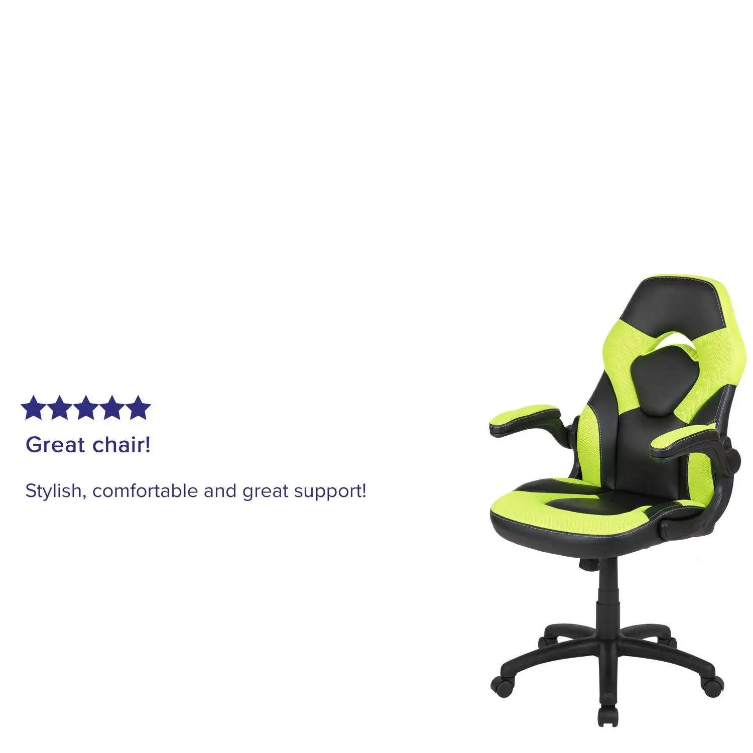 X10 Green Leather/Mesh Office Chair