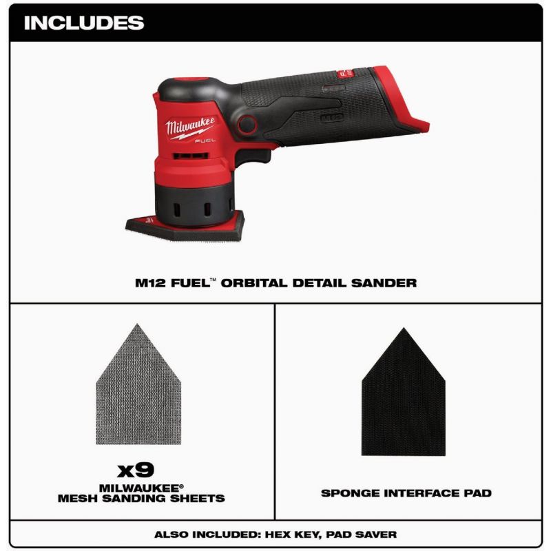 MW M12 Orbital Finish Sander