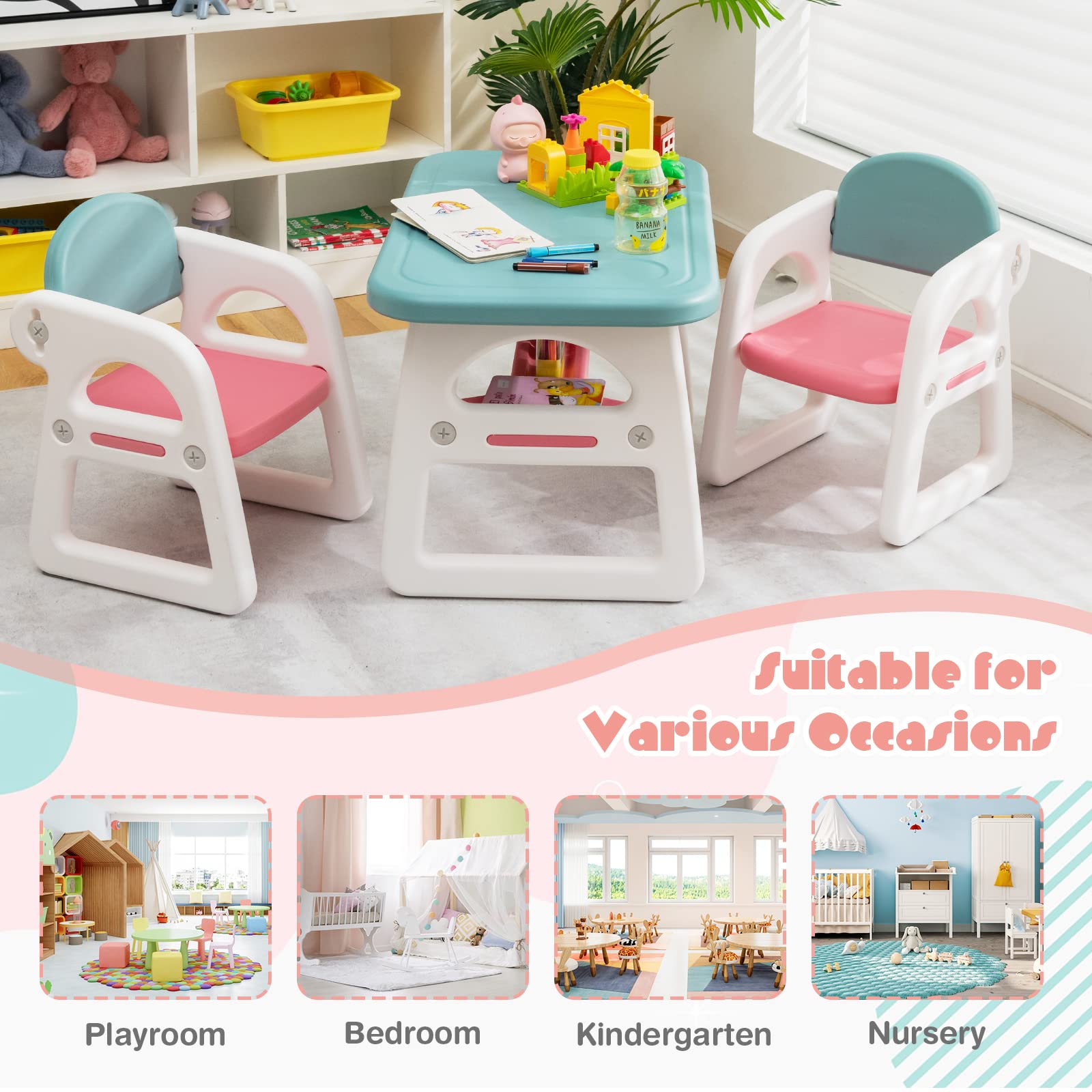 Costzon Kids Table and Chair Set