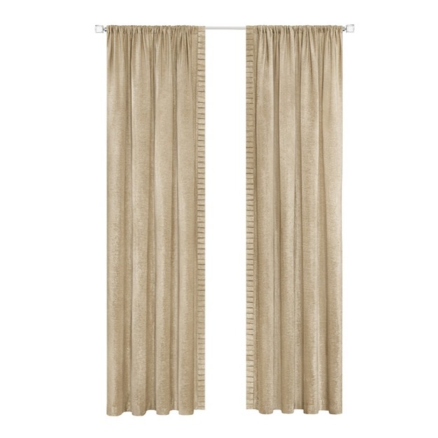 Kate Aurora Lux Living 2 Pack Chenille Rod Pocket Window Curtain Panels