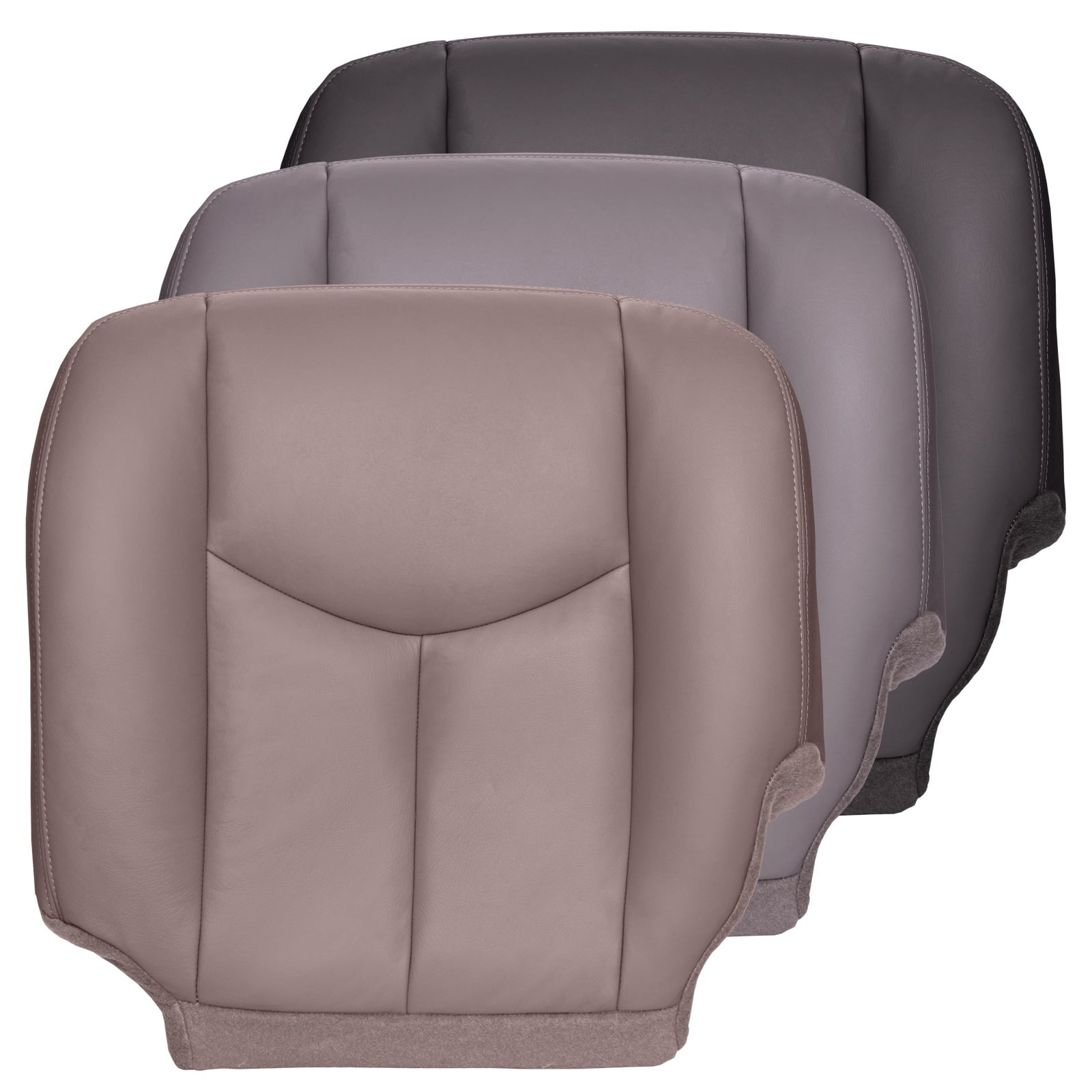 The Seat Shop Silverado Driver Bottom OEM Fit Leather Seat Cover， Gray