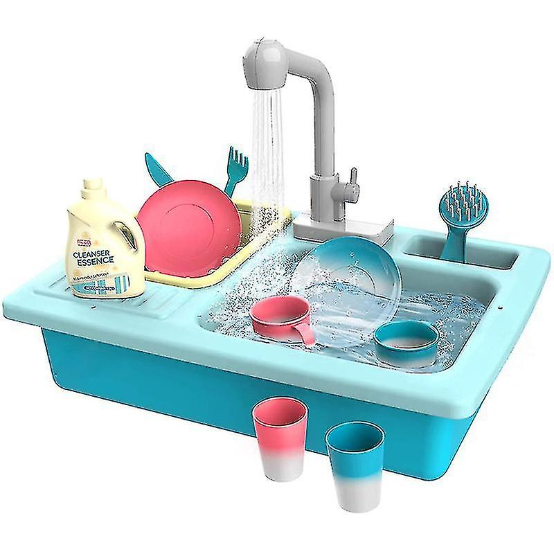 Naiwang Cute St Changing Kids Dish Tap Sink Kit Pretend Toy Cutlery Set