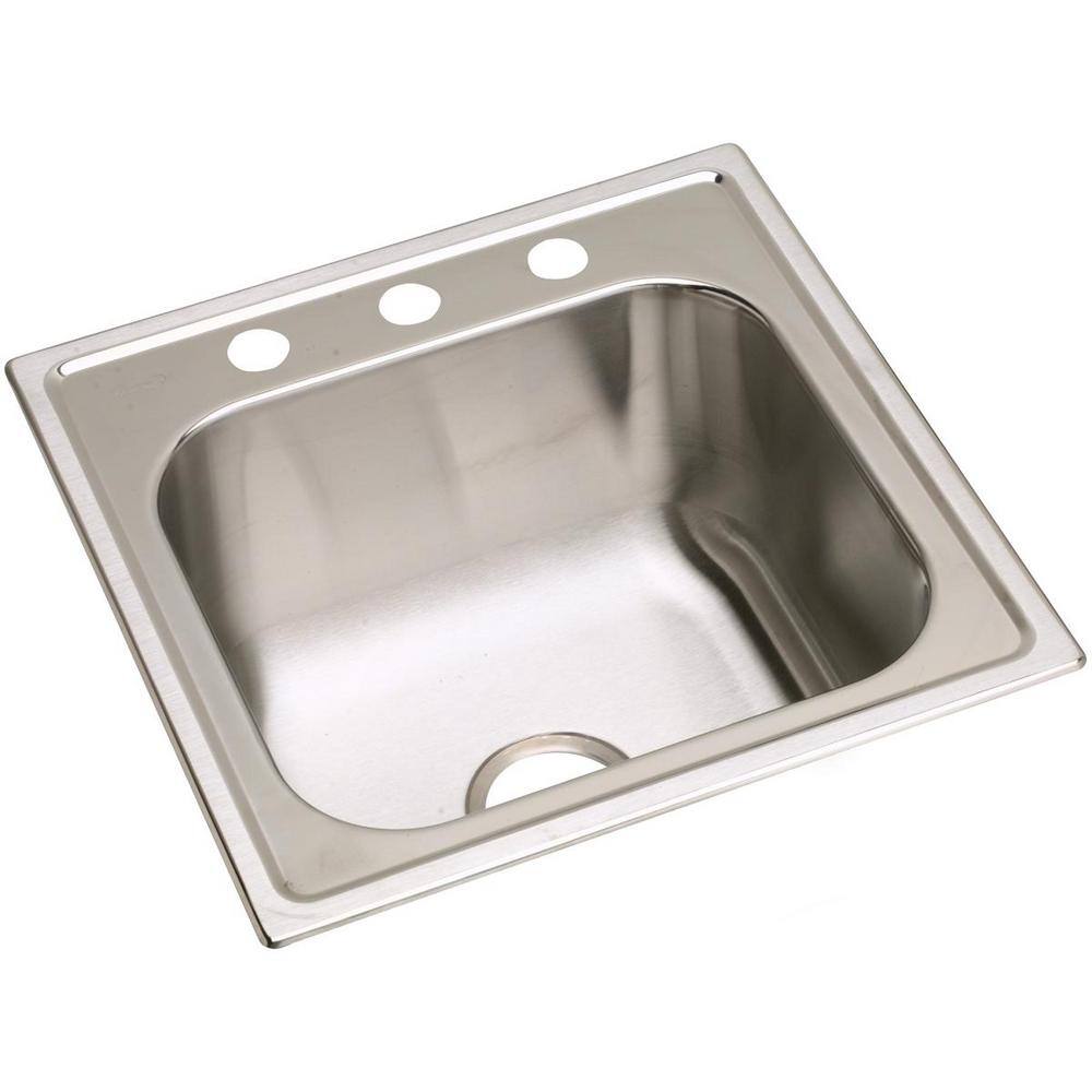 Elkay Dayton Premium 20 in.Drop-In Stainless Steel 3-Hole Single Bowl Kitchen Sink DPC12020103