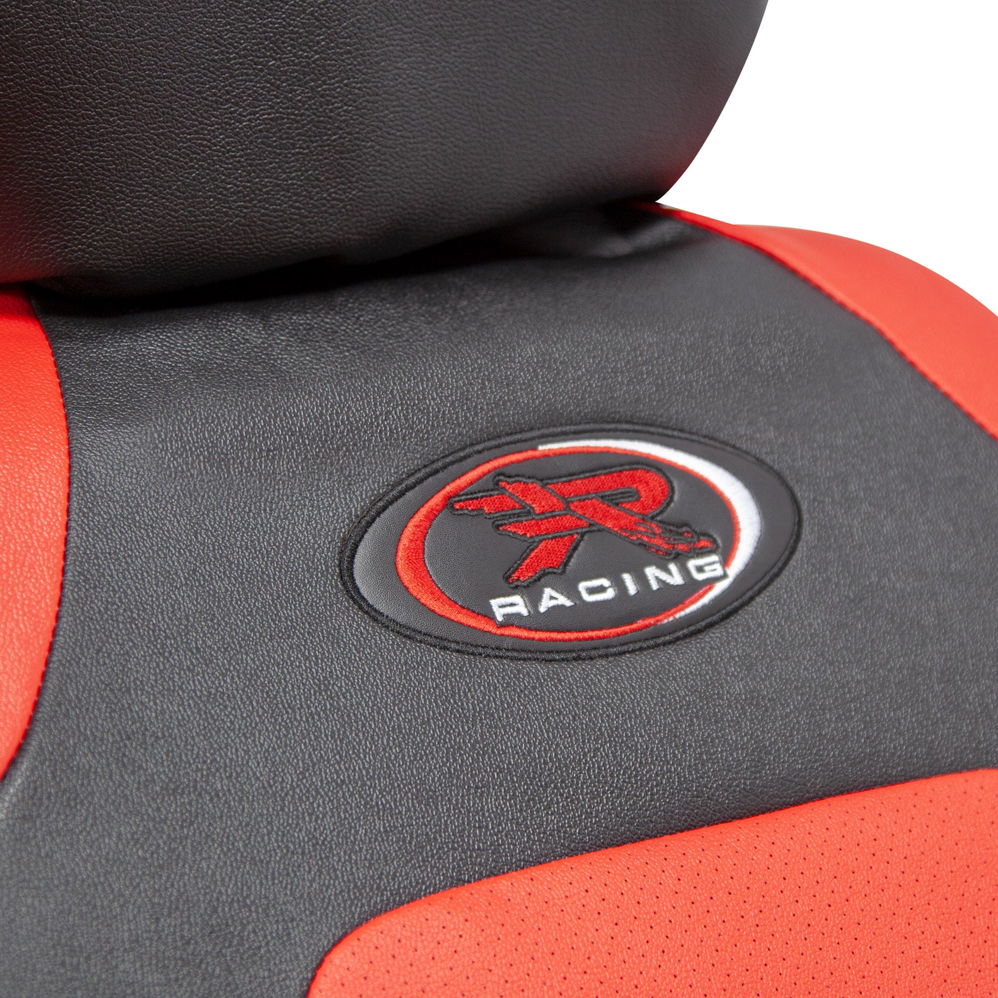 Plasticolor R Racing Universal Fit Automotive Seat Cover， Black and Red， 1 Pack