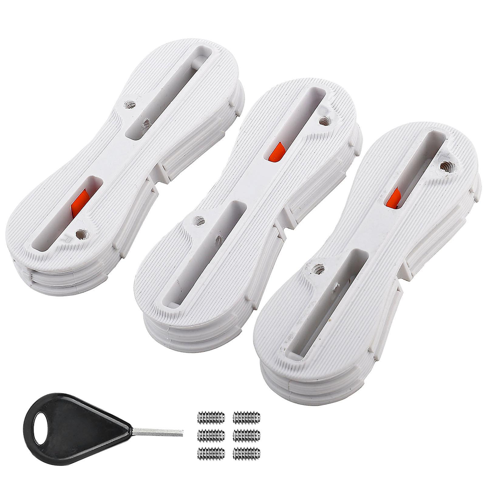 3pcs Pvc White Durable Surfing Board Fcs Fusion Fin Box Surfboard Fins Plugs