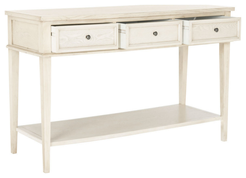 Barry Console  With Storage Drawers Whitewash   Transitional   Console Tables   by Rustic Home Furniture Deco  Houzz