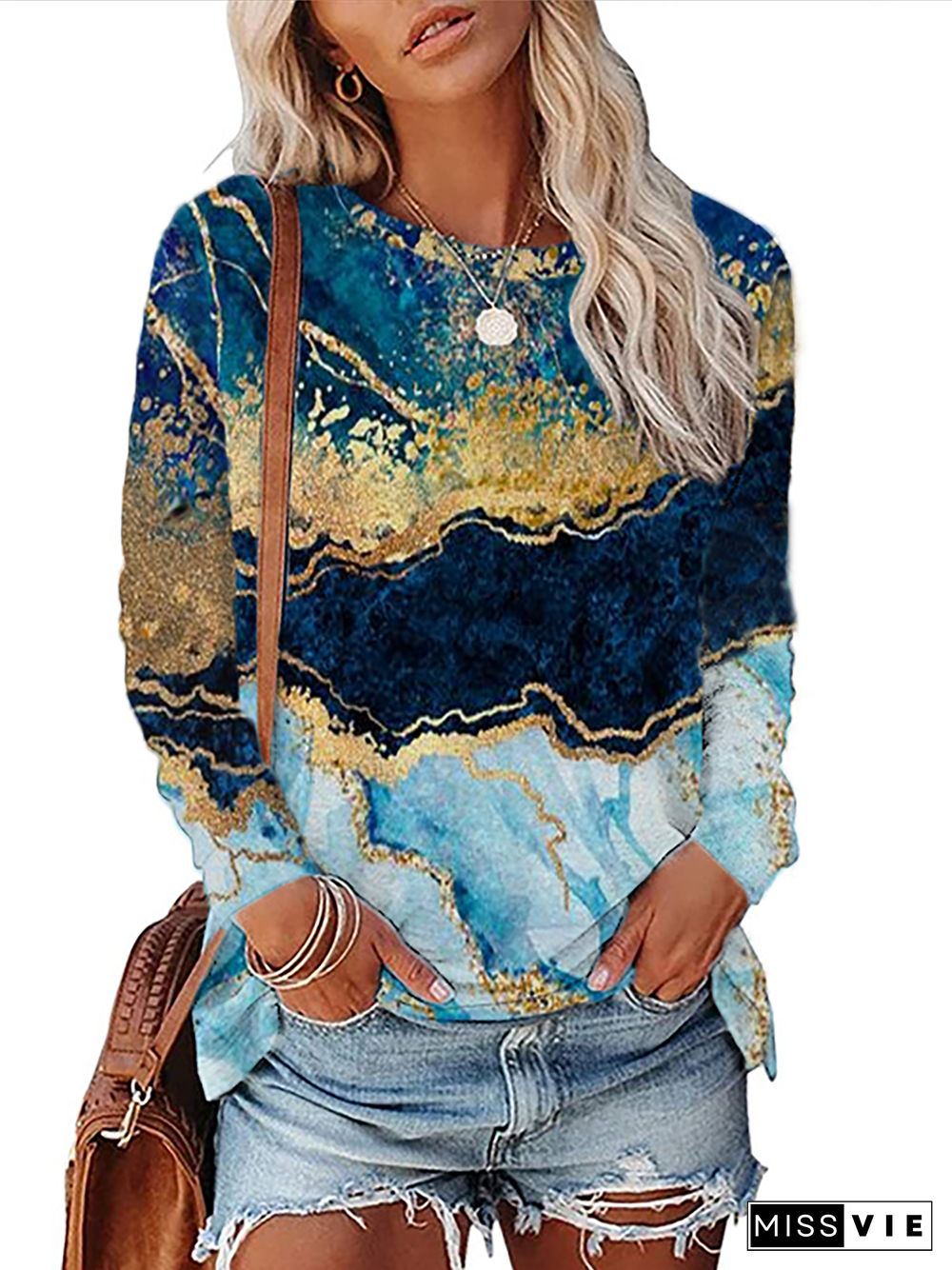 Plus size Casual Printed T-shirt