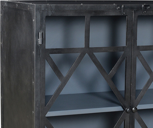 Gunmetal Geo Side Cabinet   Industrial   Accent Chests And Cabinets   by Design Mix Furniture  Houzz