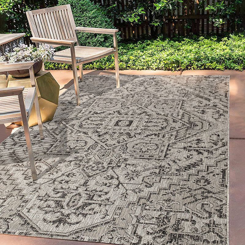 Estrella Bohemian Medallion Textured Weave Indoor/outdoor Area Rug