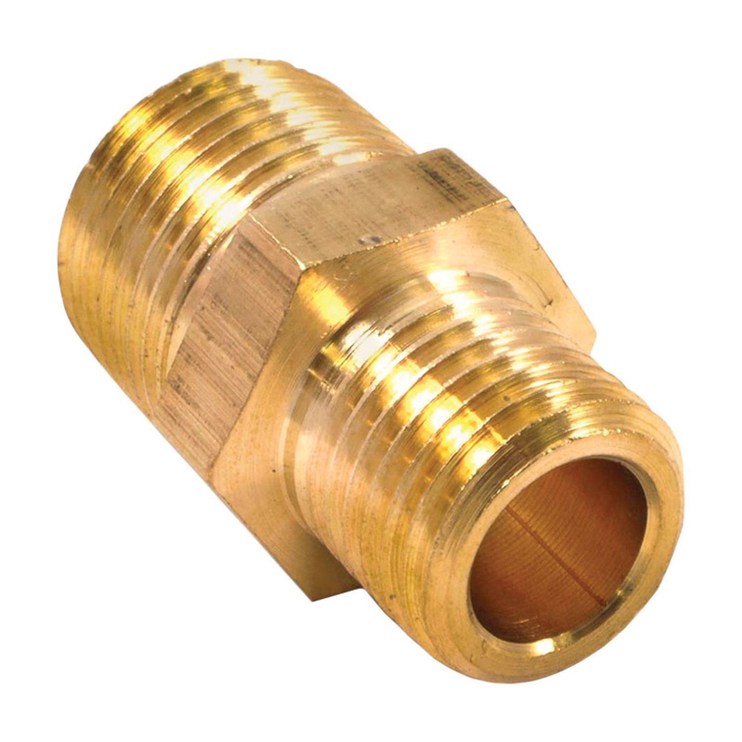 Forney Brass Hose Reducer 3/8 in. Male X 1/4 in. Male 1 pc