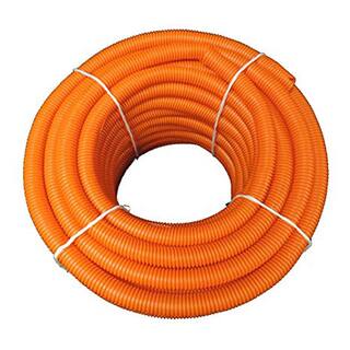 HYDROMAXX 2 in. Dia x 100 ft. Orange Flexible Corrugated Polyethylene Split Tubing and Convoluted Wire Loom OLS0200100