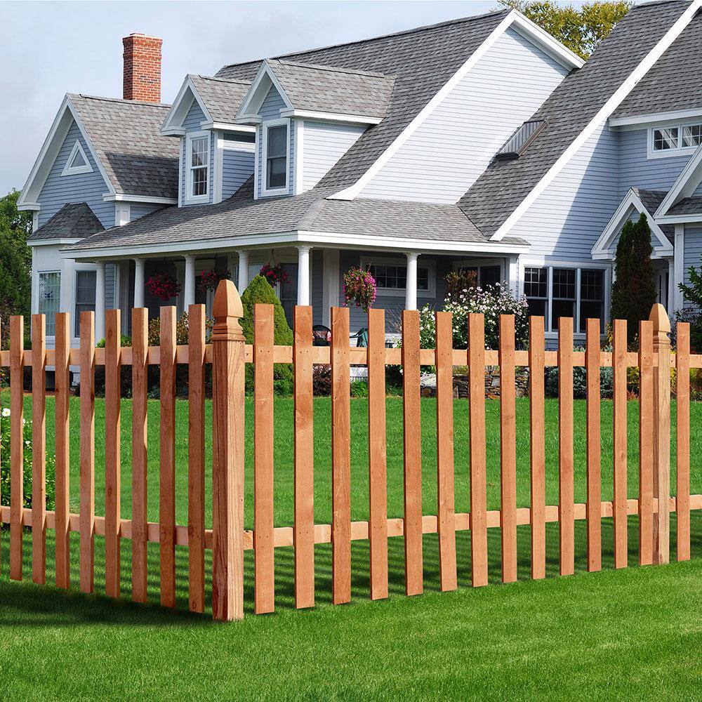 Outdoor Essentials 58 in. x 3-12 in. x 3-12 ft. Western Red Cedar Flat Top Fence Picket (27-Pack) 239671