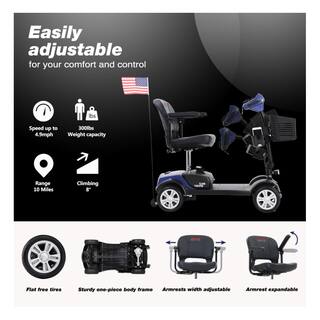 4-Wheel Mobility Scooter in Gray W42936058