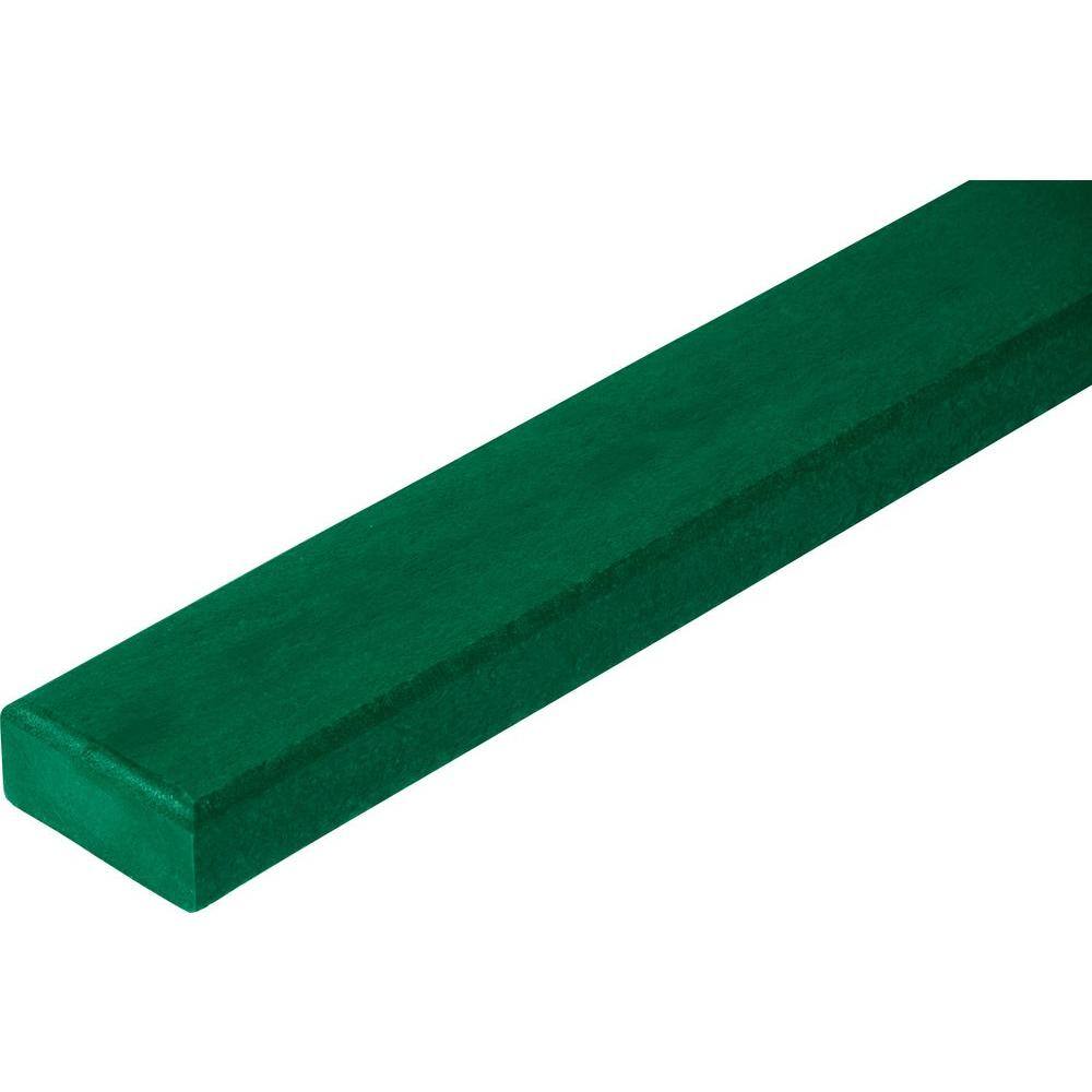 Ultra Play 6 ft. Green Commercial Park Recycled Plastic Bench with Back Surface Mount G940SM-GRN6