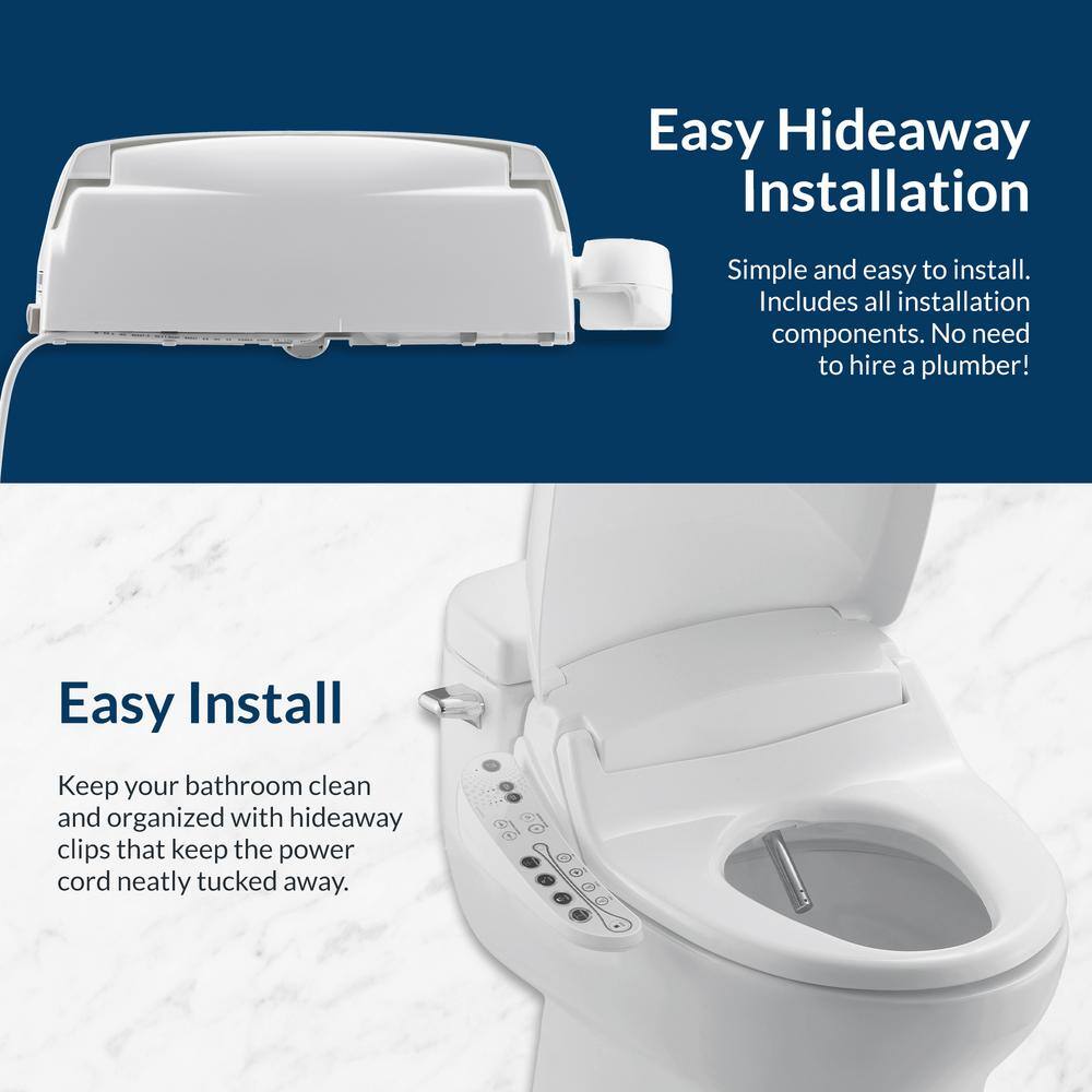 BIO BIDET USPA A7 Electric Bidet Seat for Elongated Toilets in White A7