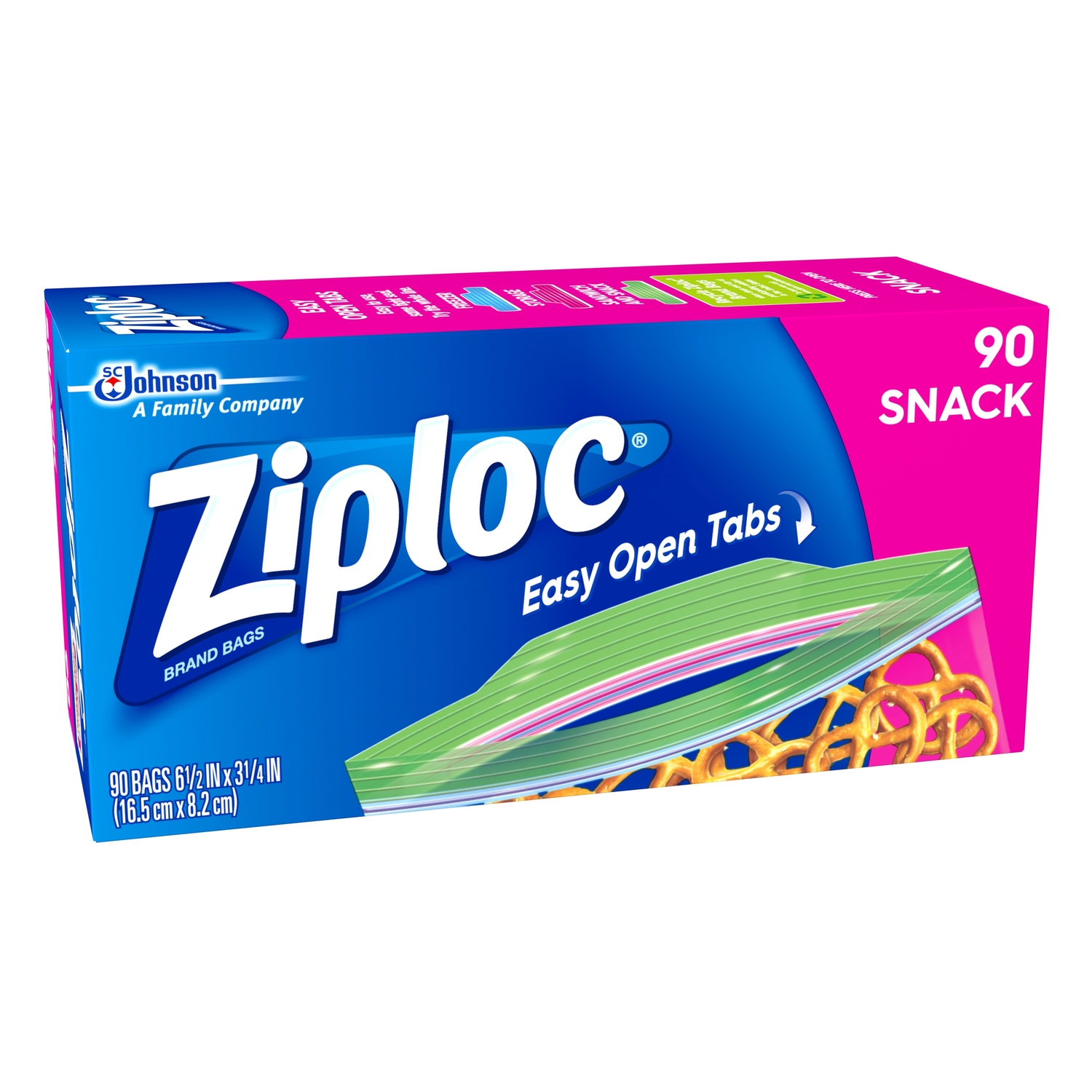 Ziploc Clear Snack Bag 90 pk