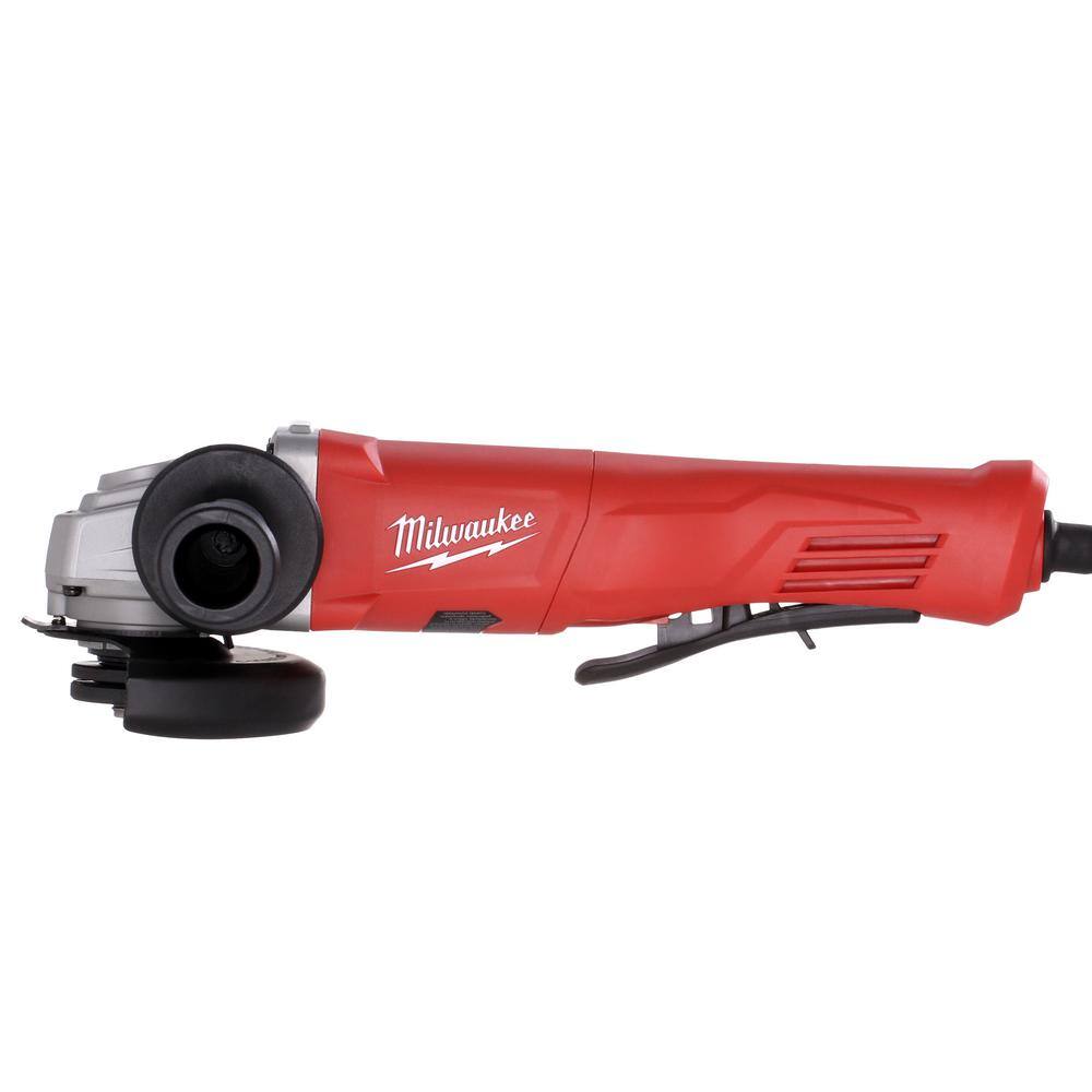 MW 11 Amp Corded 4-12 in. Small Angle Grinder with No-Lock Paddle 6142-31