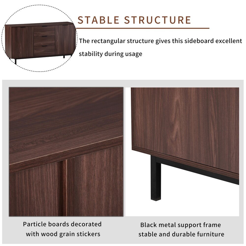 Sideboard Particleboard with Wood Grain Stickers