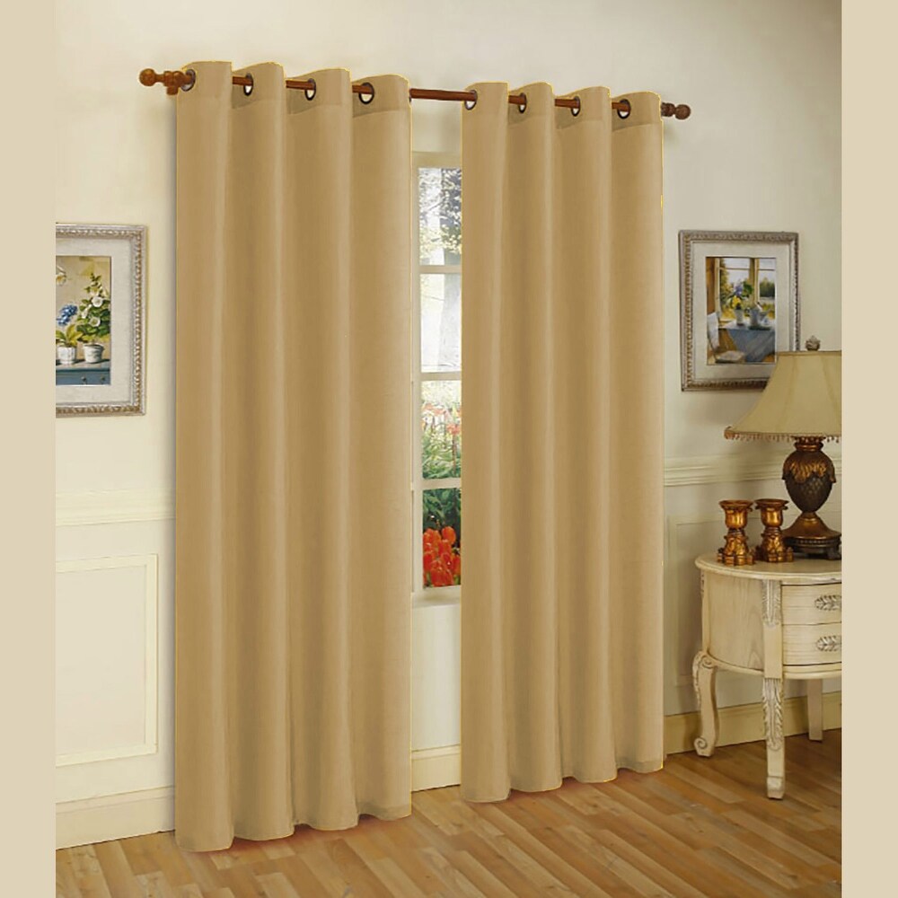 Mira Faux Silk Grommet Window Panel  55x84 Inches