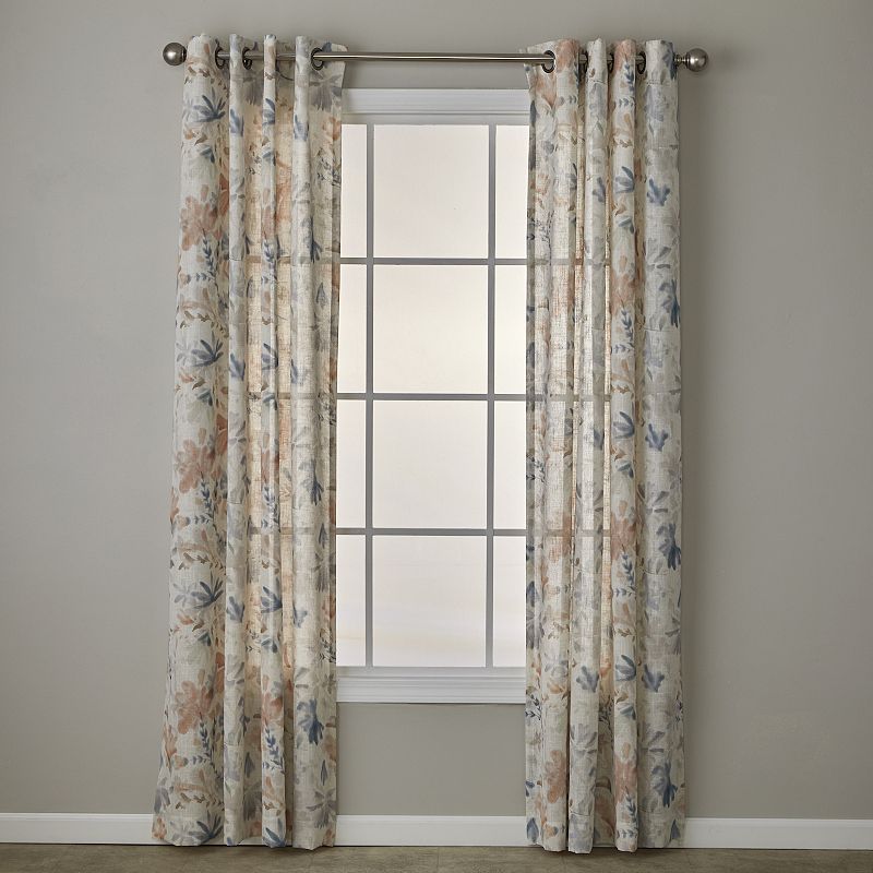 SKL Home Painted Garden 1-panel Window Curtain