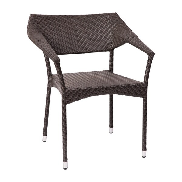 All Weather Commercial Grade PE Rattan Stacking Patio Chairs