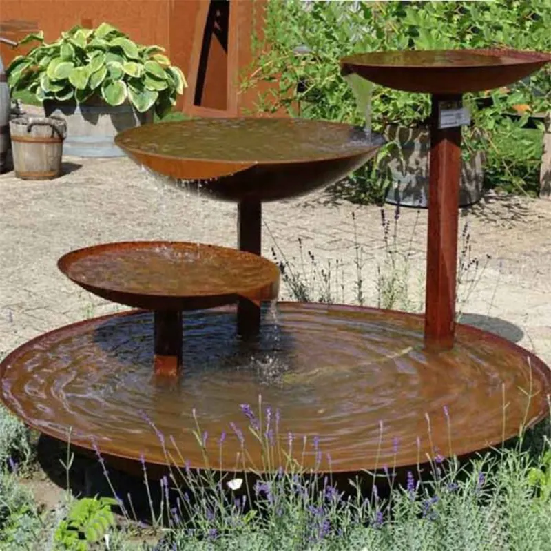 garden metal ornaments water fountain waterfall   water features outdoor metal fountain for garden