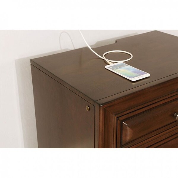 Transitional Style Nightstand with 3 Drawers - - 36119169